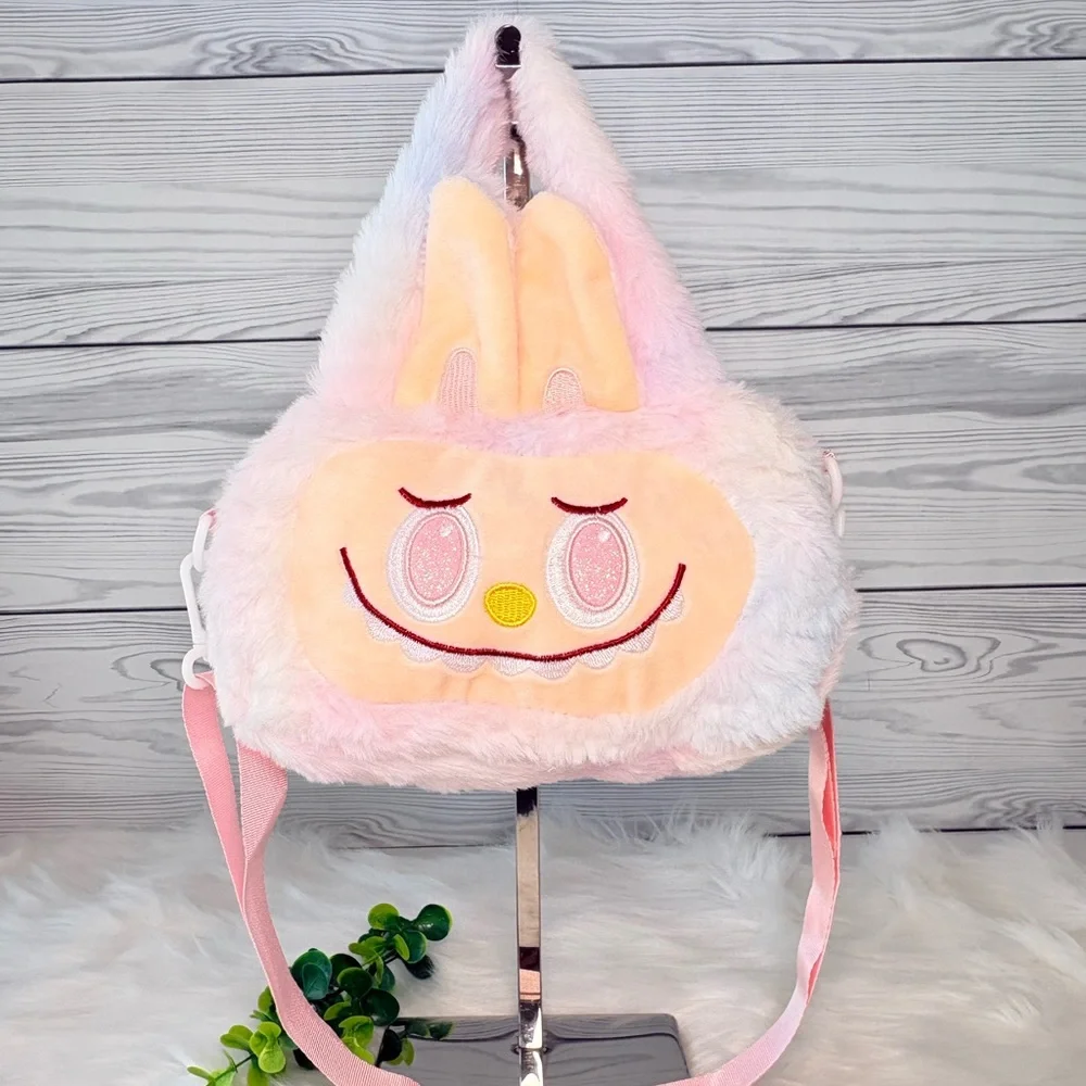 Cute Pastel Labubu Plush Crossbody‎ Bag
